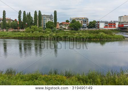 Plovdiv, Bulgaria - May 7, 2018: The Maritsa River, Passing Through The City Of Plovdiv, Bulgaria