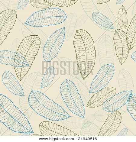 Vektorové ilustrace. Bezešvé pattern abstraktní listy.