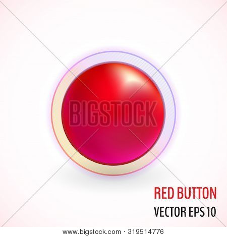 Decline Red Button. Vector No Button. Vector Illustration For Your Graphic Design.