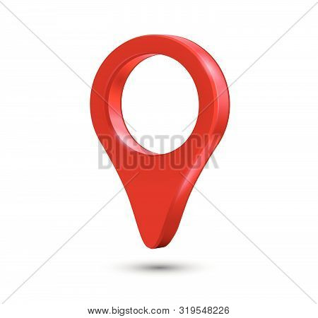 Red Pin Marker - Geo Location Destinaton Point Concept