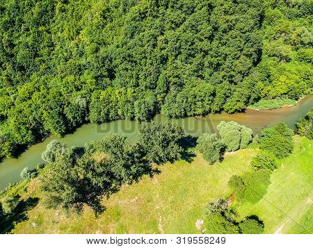 Aerial Photo Of Vrbas River In Bosnia And Herzegovina