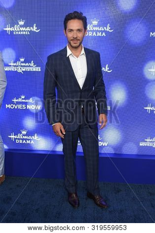 LOS ANGELES - JUL 26:  Michael Rady arrives for the Hallmark Channel and Hallmark Movies & Mysteries Summer 2019 TCA on July 26, 2019 in Los Angeles, CA                