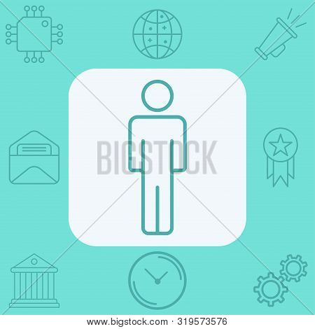 Human Icon Vector, Filled Flat Sign, Solid Pictogram Isolated On White. Symbol, Logo Illustration.