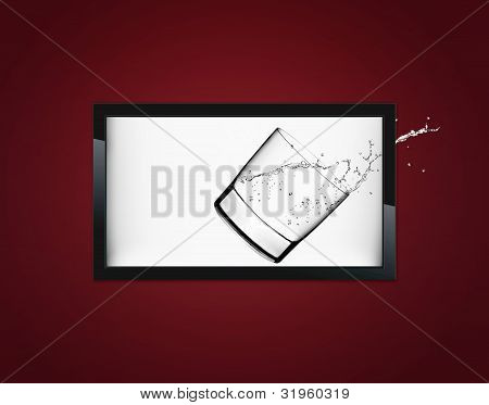schwarz lcd tv