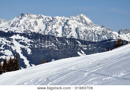 Winter in Zell am see Ski Resort, Ã–sterreichische Alpen