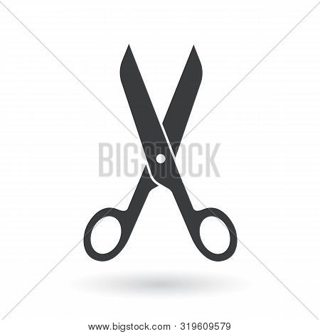 Scissors Icon. Flat Style - Stock Vector.