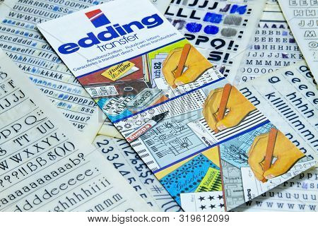 Retro Edding Transfer Rubdown Letters, Transfer Lettering