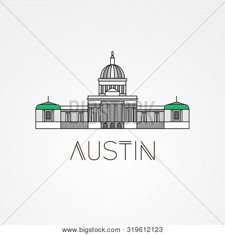 Austin Usa, Detailed Silhouette. Trendy Vector Illustration, Flat Style. Stylish Andmark. Concept Fo