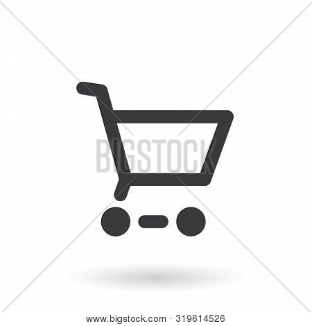 Shopping Cart Icon. Flat Style. - Stock Vector.