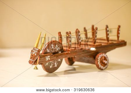 Indian Festival Pola, Beautiful Little  Bull Cart Like Toy