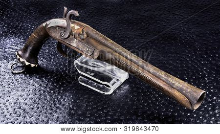 Antique Middle Eastern Blunderbuss Pistol Made Around 1860.