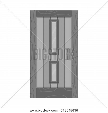Vector Design Of Door And Wooden Icon. Set Of Door And Room Stock Vector Illustration.