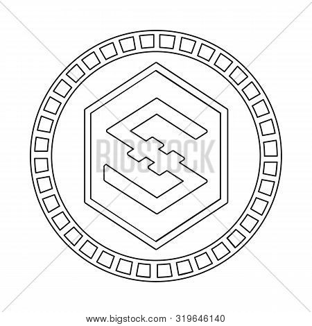 Vector Design Of Bytecoin And Money Icon. Set Of Bytecoin And Tech Stock Symbol For Web.