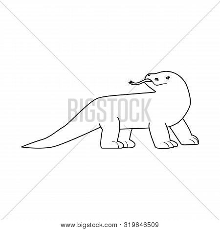 Vector Design Of Varanus And Lizard Sign. Collection Of Varanus And Creature Stock Vector Illustrati