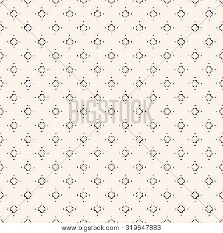 Subtle Minimalist Seamless Pattern. Simple Vector Black And White Minimal Geometric Texture. Abstrac