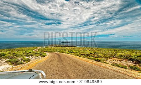Cape Du Couedic Road Viewed Towards Admirals Arch Lookout, Flinders Chase, Kangaroo Island, South Au