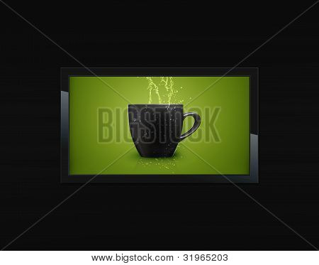 schwarz lcd tv