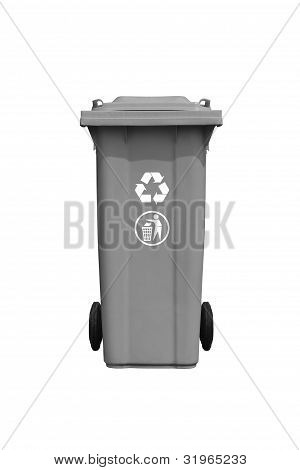 Grande pattumiera grigio con Recycle Mark
