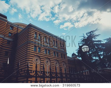 Tbilisi, Georgia - Murch 03, 2019: Georgian National Opera And Ballet Theater. Beautiful Building To