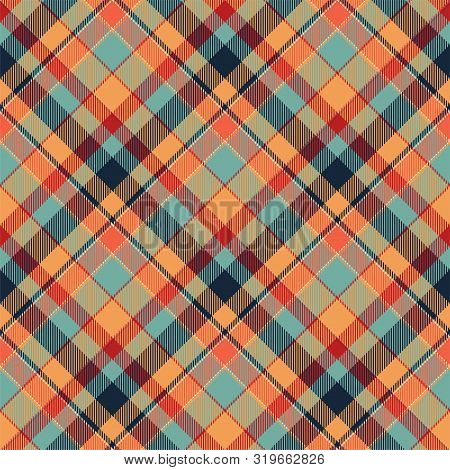 Tartan Scotland Seamless Plaid Pattern Vector. Retro Background Fabric. Vintage Check Color Square G