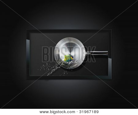 schwarz lcd tv