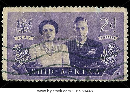 Sydafrika frimærke kongeligt besøg 1947