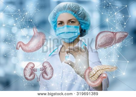 The Concept Of Drug Treatment Of The Internal Organs Of The Patient.