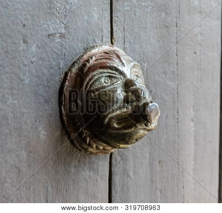 Cusco, Peru - 05/24/2019: Door Detail At Qoricancha And Santo Domingo In Cusco, Peru.