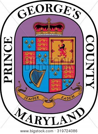 Coat Of Arms Of Prince George's County In Maryland, Usa