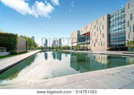 Architectural Landscape Of The Southern Business District Of Ningbo, Zhejiang, China