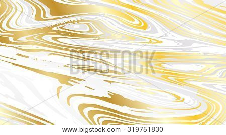 White And Gold Marble Background. Marble Texture Design. Abstract Background. Stock. Oil Painting St