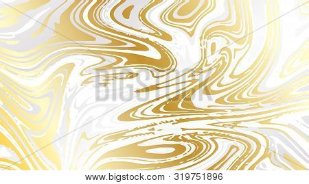 White And Gold Marble Background. Marble Texture Design. Abstract Background. Stock. Oil Painting St