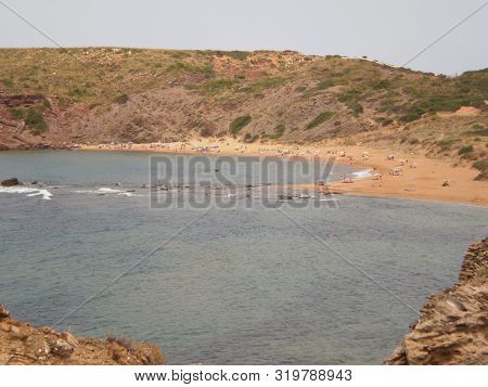 Wonderful Wild Beach Of Cavalleria In Mercadal On The Island Of Menorca. July 5, 2012. Menorca, Bale