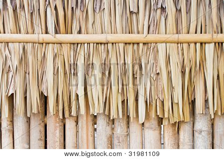 Nipa Palme und Bambus Wand