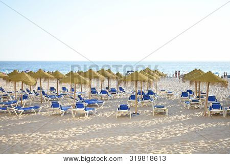 Sanlucar De Barrameda Beach. Cadiz. Andalusia. Spain. Europe. August 25, 2019
