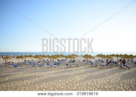Sanlucar De Barrameda Beach. Cadiz. Andalusia. Spain. Europe. August 25, 2019