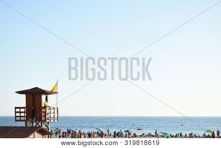 Sanlucar De Barrameda Beach. Cadiz. Andalusia. Spain. Europe. August 25, 2019