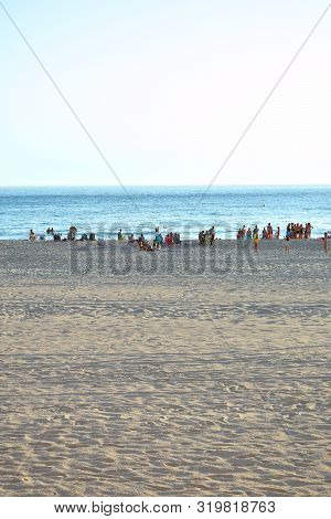 Sanlucar De Barrameda Beach. Cadiz. Andalusia. Spain. Europe. August 25, 2019