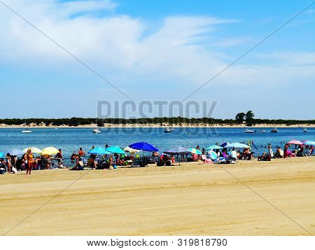 Sanlucar De Barrameda Beach. Cadiz. Andalusia. Spain. Europe. August 25, 2019