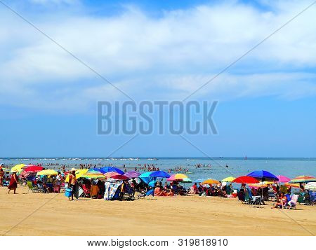 Sanlucar De Barrameda Beach. Cadiz. Andalusia. Spain. Europe. August 25, 2019
