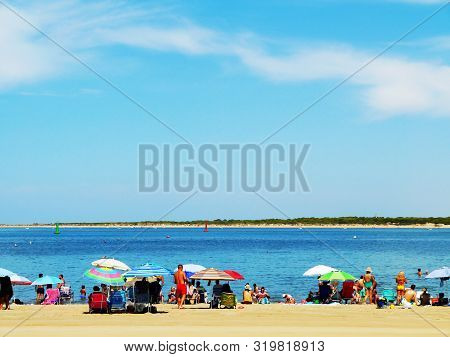 Sanlucar De Barrameda Beach. Cadiz. Andalusia. Spain. Europe. August 25, 2019