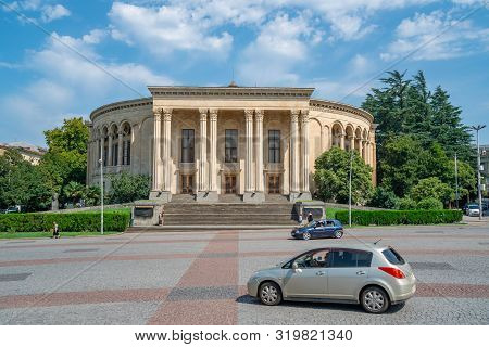 Kutaisi, Georgia - 21.08.2019: View To Meskhishvili Theatre In The Centre Of Kutaisi.