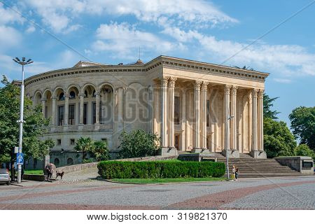 Kutaisi, Georgia - 21.08.2019: View To Meskhishvili Theatre In The Centre Of Kutaisi.