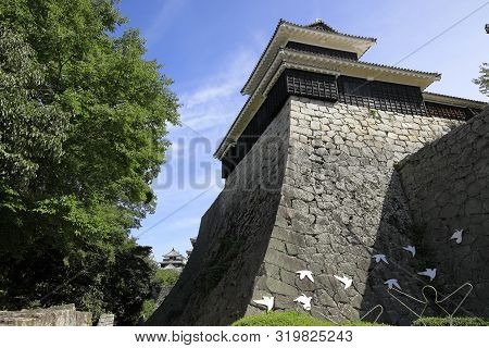 Castle Keep And Taiko Turret Of Matsuyama Castle In Ehime, Japan