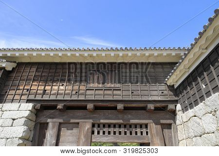 Taiko Gate Of Matsuyama Castle In Ehime, Japan