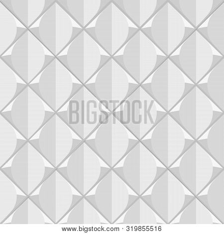 White Geometric Circular Abstract Seamless Pattern Backgroundprint