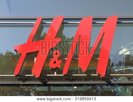 Dueren - Aug 2019: H&m Sign