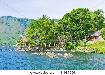 Samosir island w Lake Toba, Sumatra