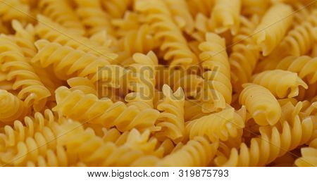 Stack of the spirelli pasta