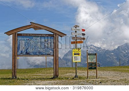 Chamrousse, France, July 17, 2019 : Summit Of Chamrousse, A Ski Resort Of Belledonne Mountain Range 